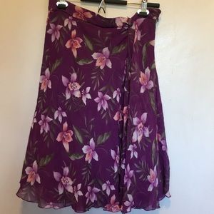 Alfani 100% silk purple skirt - size 10P